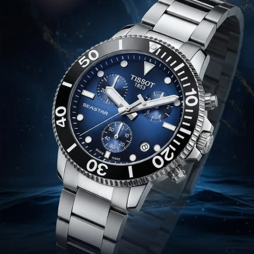 Luxury Watch Seastar 1000 Chronograph Blue(Refurbished)