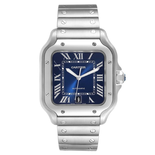 Luxury Santos XL Blue Dial Steel Mens Watch(Refurbished)
