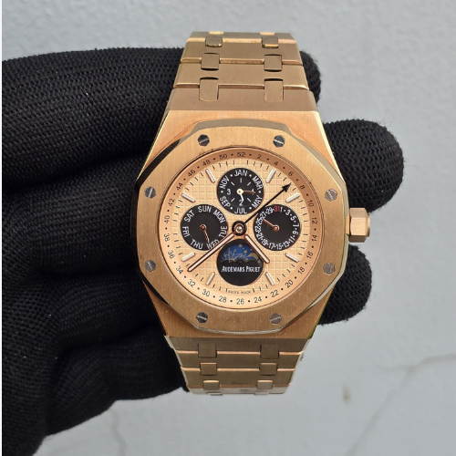Luxury Oak Perpetual Calendar Watch(Refurbished)